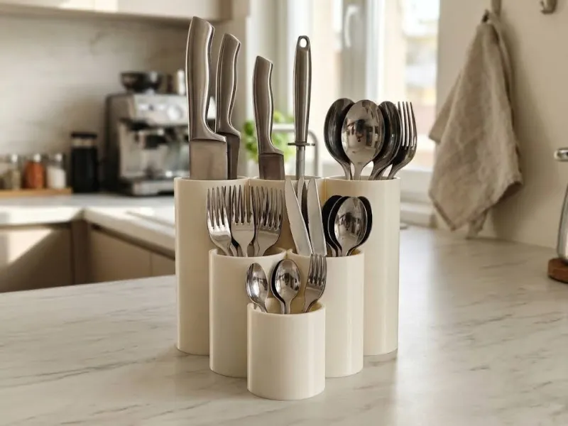 Kitchen silverware holder