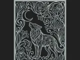 Wolf With Moon Art Nouveau Decorative Panel SVG STL CNC Wall-0
