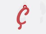 Letter Ç Keychain-0