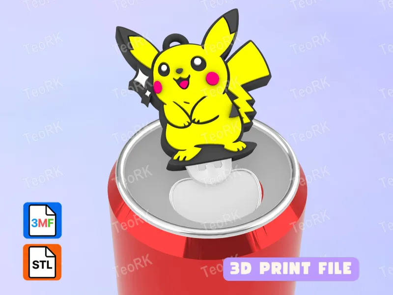 Soda Tab Opener Keychain POKEMON PIKACHU