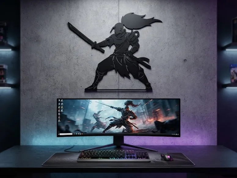 League of Legends Yasuo 3D Baskı Duvar Tablosu