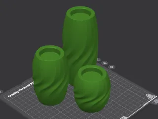 Set of 3 Tea light holders Parametric