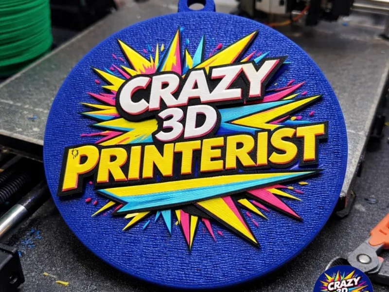 Crazy 3D Printerist Keychain