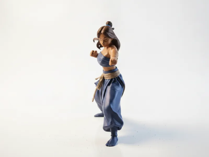 Fighter Girl Martial Arts Figurine 3D Printable