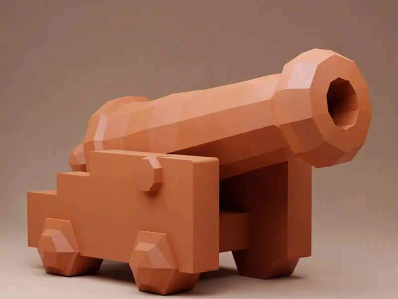 Low Poly Pirate Cannon