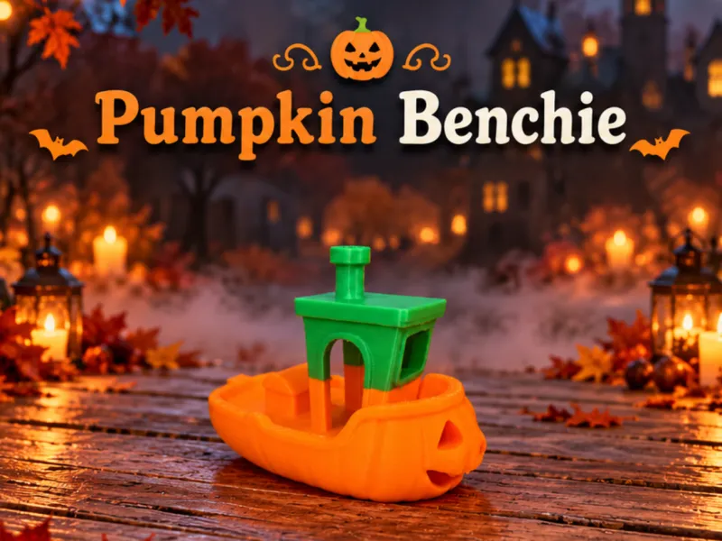 Ediția de Halloween - Navă Remorcher Benchy Dovleac