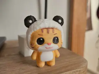 Cat in panda hat