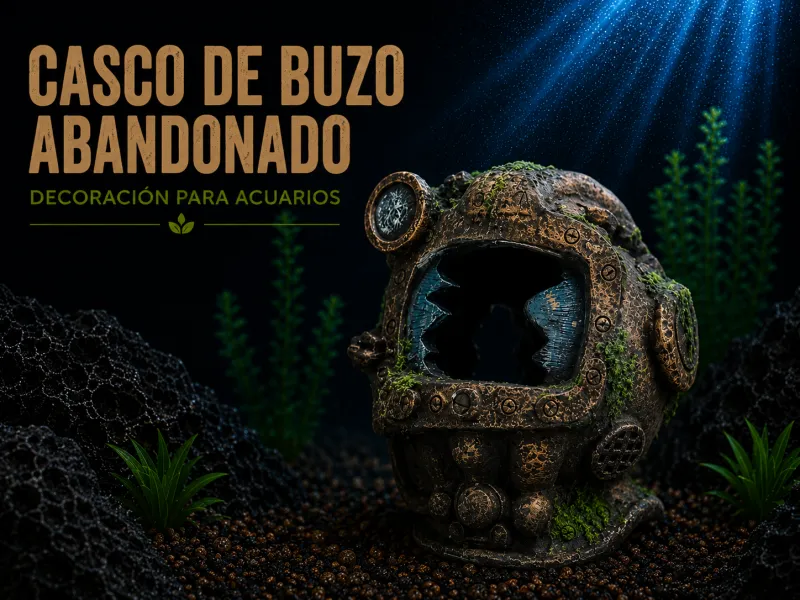 Abandoned Diving Helmet Aquarium Decoration