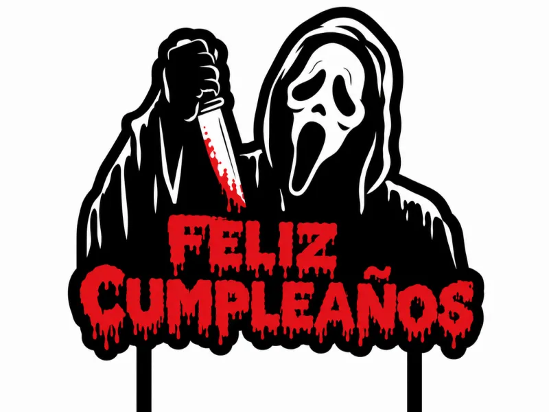Topper Ghostface Joyeux Anniversaire