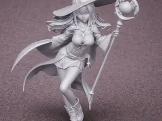 Mage wizard girl in hot pose figurine