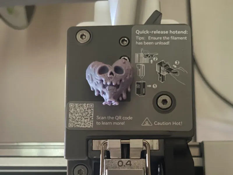 Extruder Rotating melted Skull heart Sparkx  I7