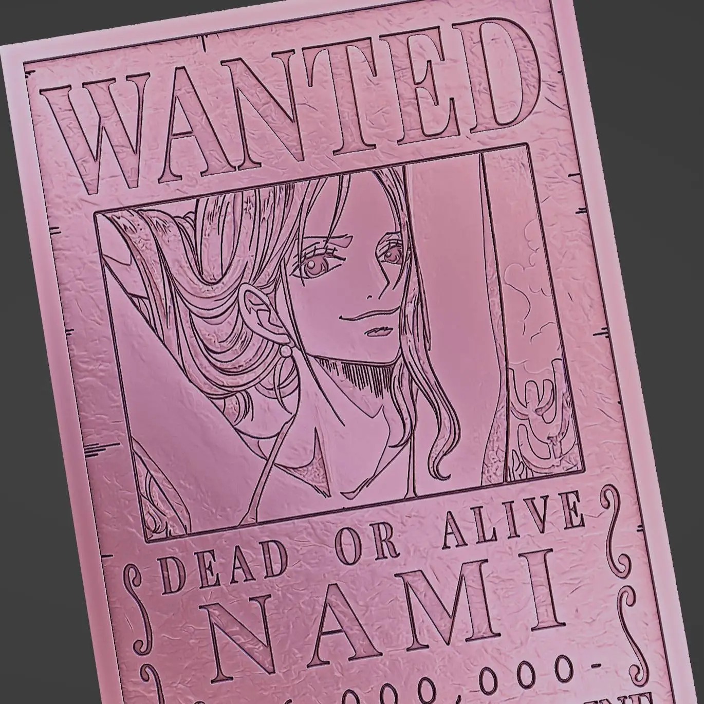nami wanted poster - one piece | 3D models download | Creality Cloud
