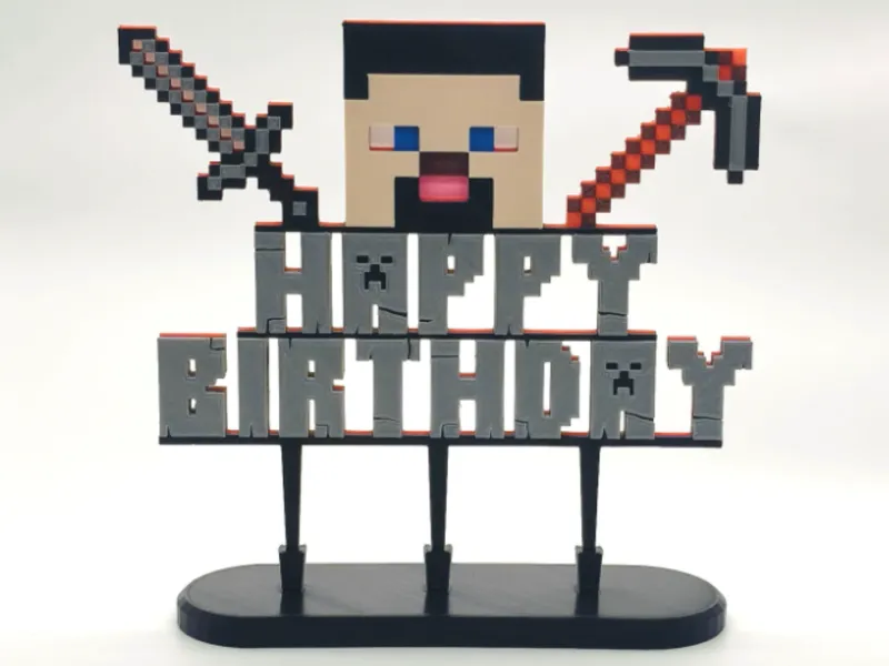 Minecraft Cake Topper