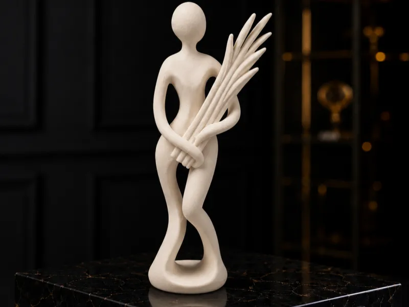 Abstract Humanoid Virgo Statue