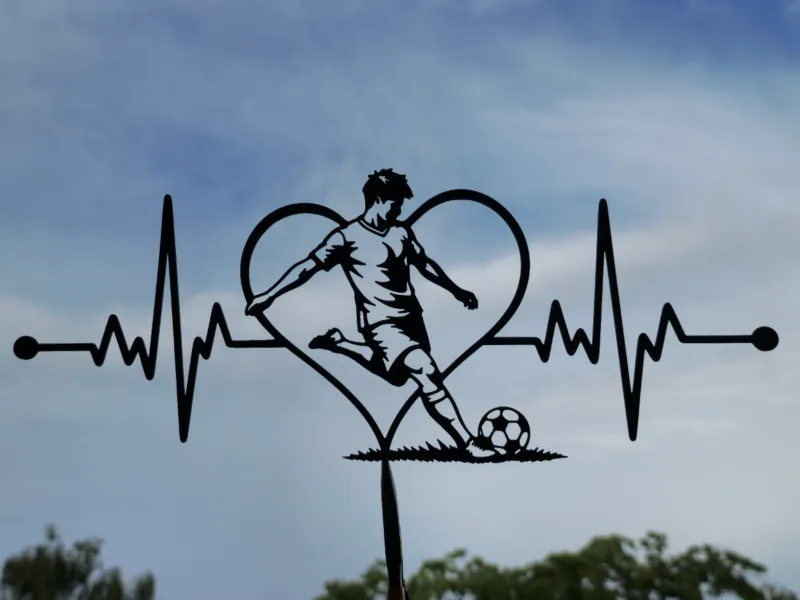 Soccer Heartbeat Wall Art