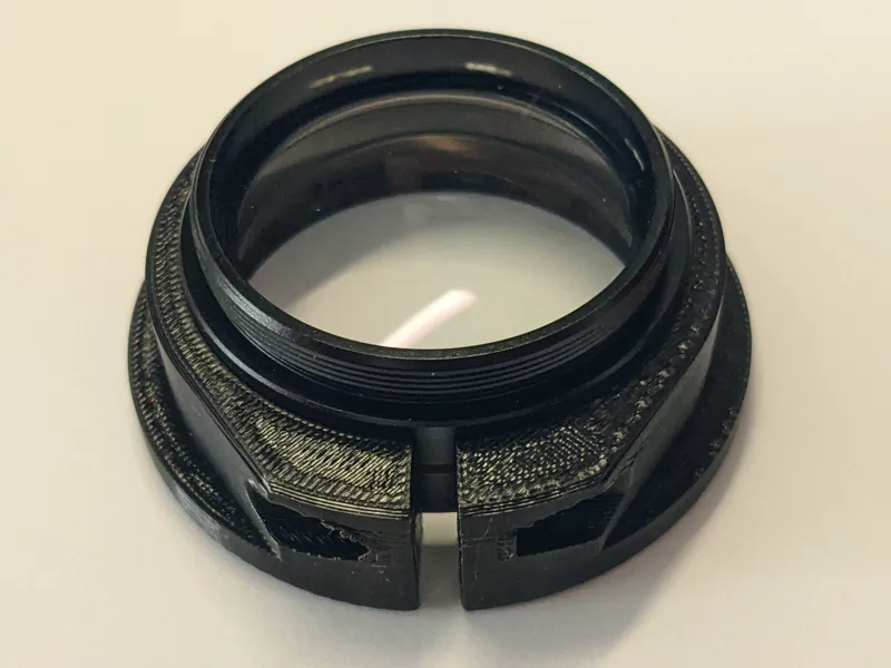 Microscope Ring Light to C-Mount Barlow Lens Adapter