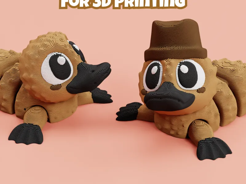 Articulated Platypus 3D Print File: Flexi Fidget Toy