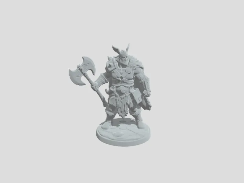 Frostbound Berserker with Battle Axe
