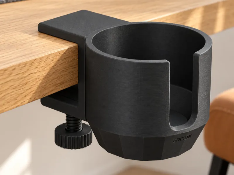 EDIXON CUP EDGE | Desk Clamp Cup Holder | STL + STEP