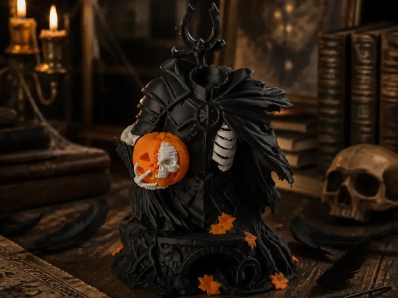 Cavaleiro Esqueleto Sem Cabeça - Figura de Halloween
