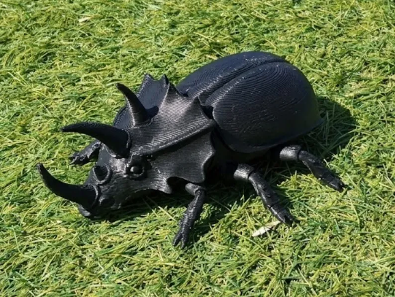 Triceratops-Käfer - Realistischer, detaillierter Käfer