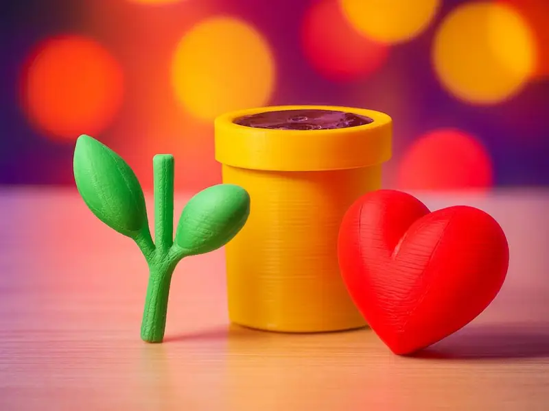 Corazón con Maceta y Planta-Multipartes-All (Sin CFS/AMS)