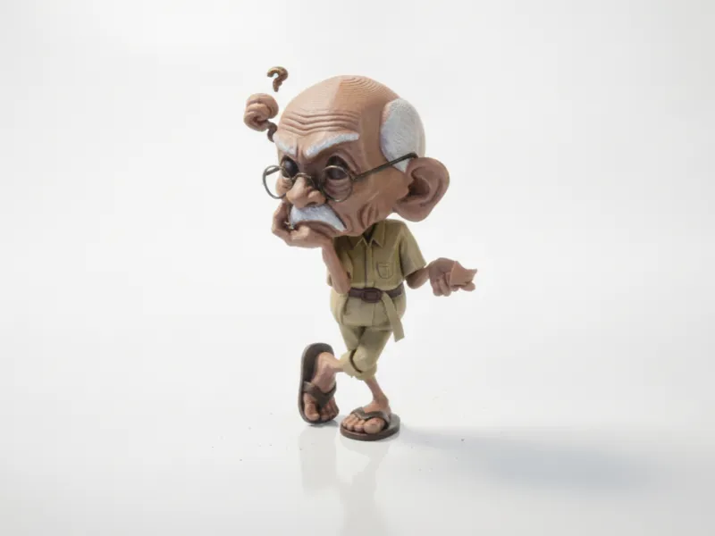 Old Man Holding Note Figurine Miscellaneous 3D Printable