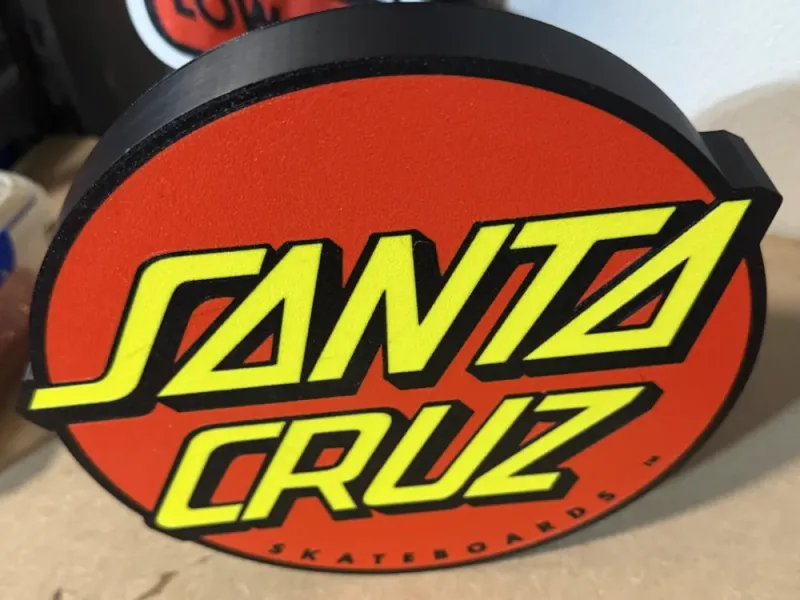 Santa Cruz skateboard lightbox