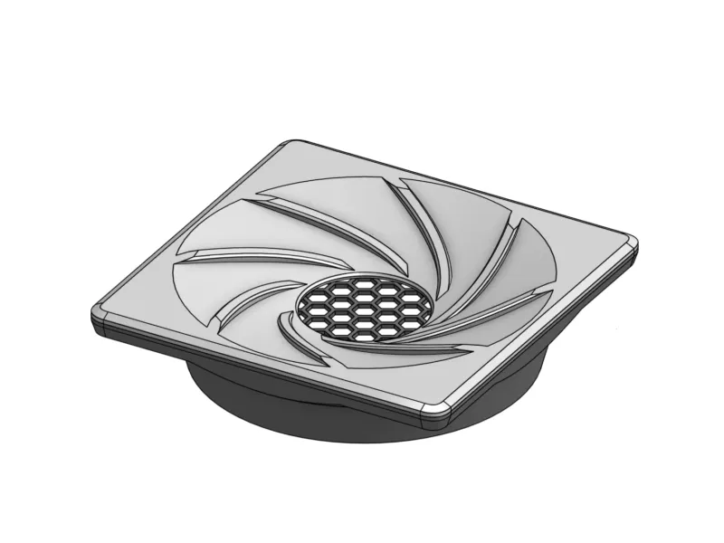 Square shower drain hair catcher