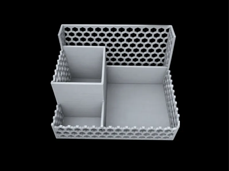 Desk organiser with sticky note holder