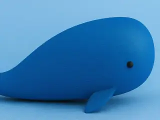 Cute whale figurine