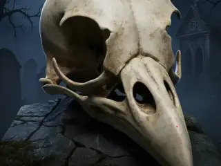 BIG CROW SKULL.
