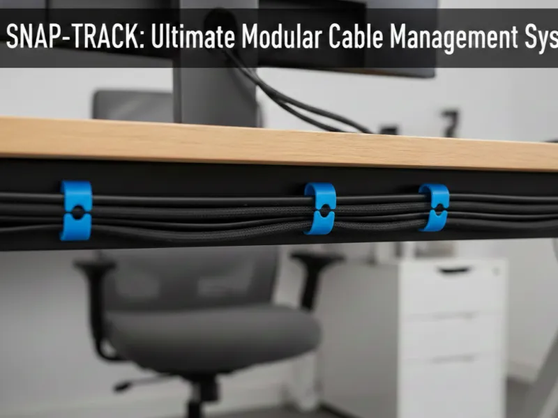 Snap-Track: Modular "Easy-Install" Cable Management System