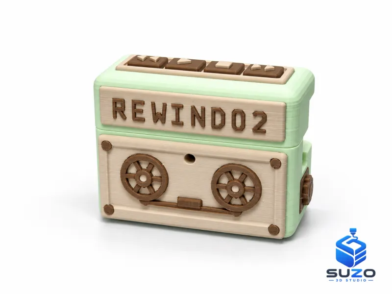 Funda para auriculares AirPods Pro 2 estilo reproductor de casetes vintage