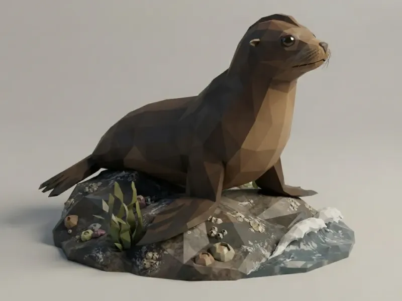 Low Poly Sea Lion