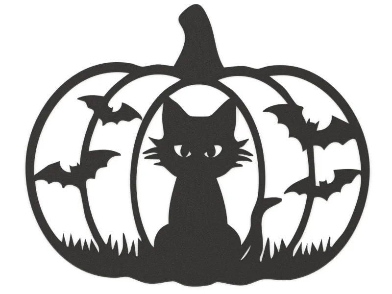 Pumpkin Jack o’ Lantern 2d Wall Art 3