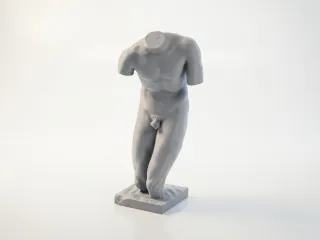 Iron Valentini Torso Classical Sculpture 3D Printable