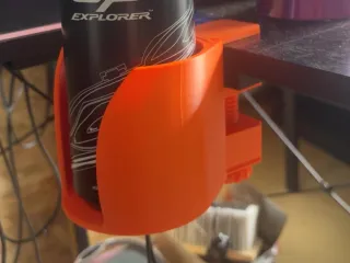 The Laptop Saver - A sub-desk level drink holder