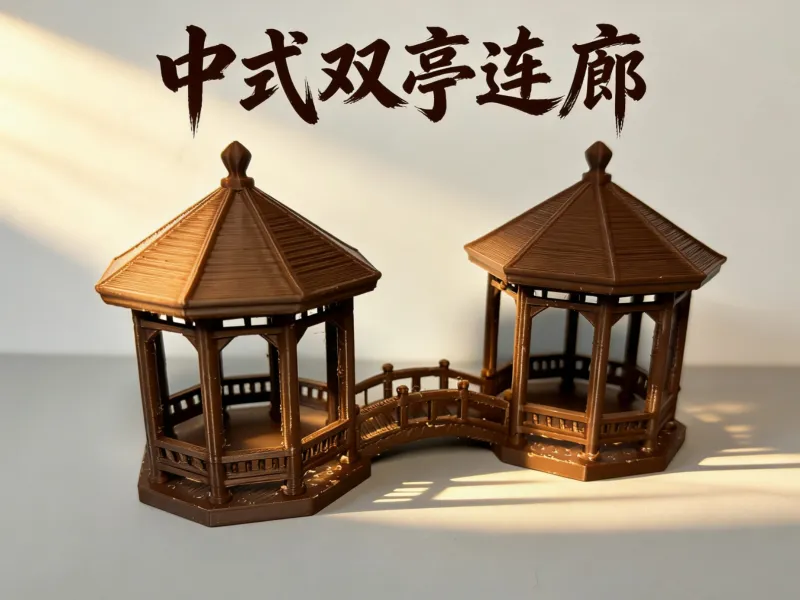 Chinese-style ancient architecture featuring a double pavili