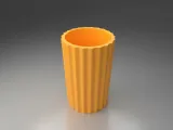 Ribbed vase-0