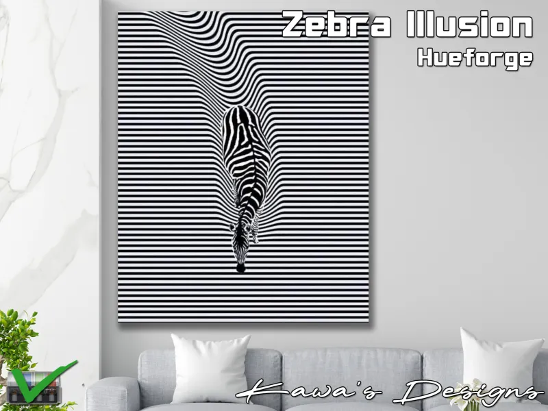 Hueforge Zebra Illusion