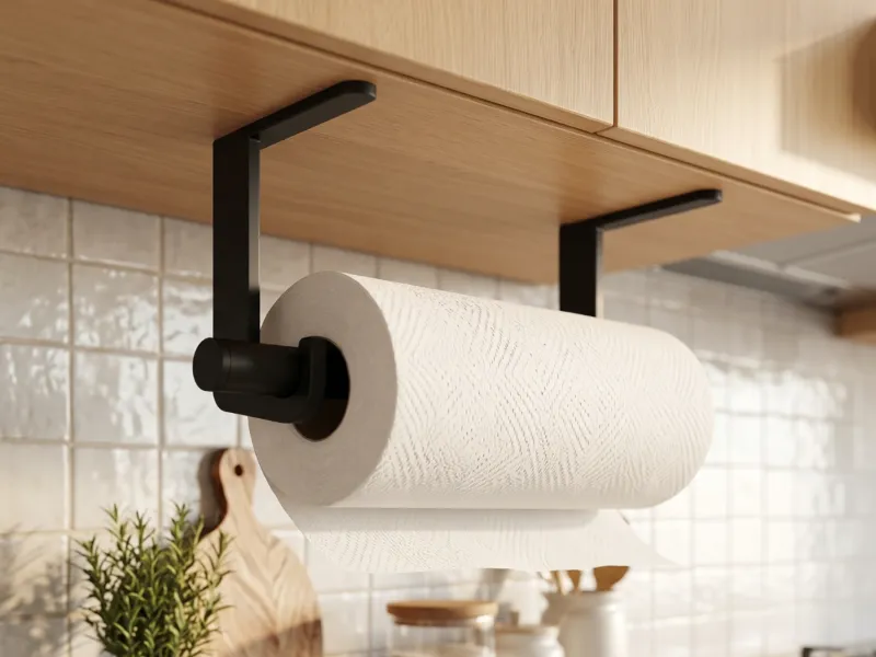 Minimalist Under-Cabinet Paper Towel Holder