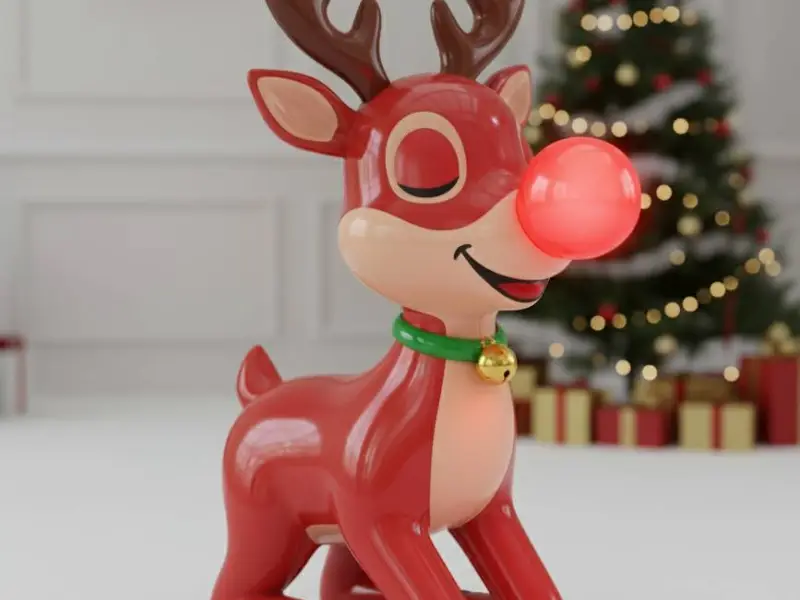 Christmas Deer Rudolph Minimalistic zZzZ decoration