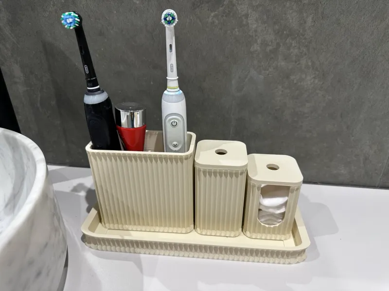 Modular Bathroom / Makeup Organiser Toothbrush, Cotton Buds