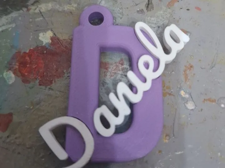 sleutelhanger initiaal daniela
