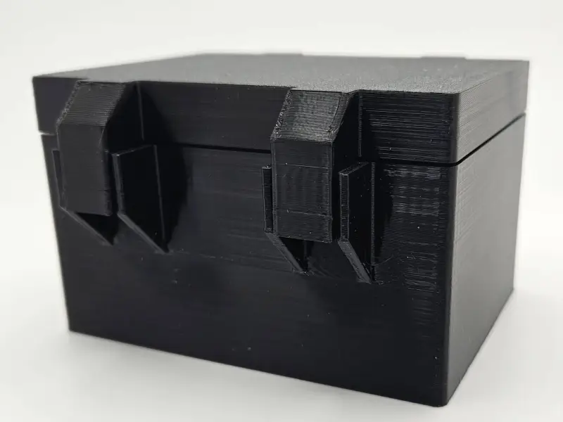 Modern Snap-Fit Storage Box with Hinged Lid