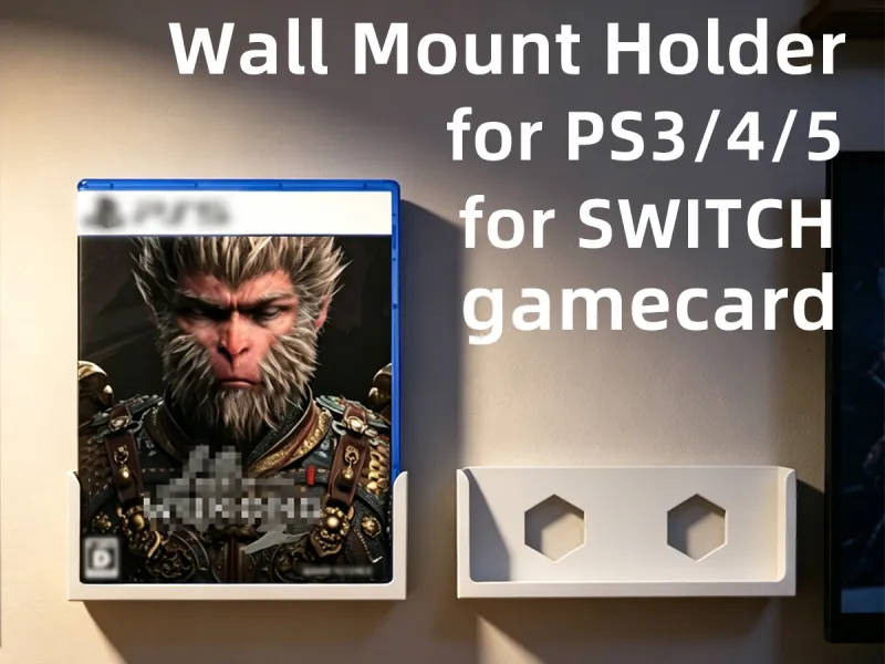 Suporte de parede para cartões e discos de jogos para Switch 1/2 e PS5/4/3