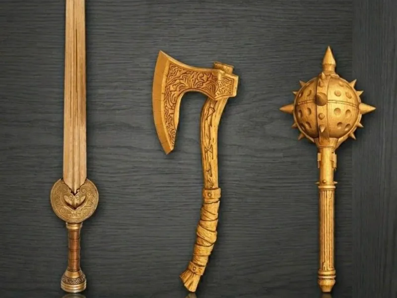 Weapon Axe, Sword and Bulava