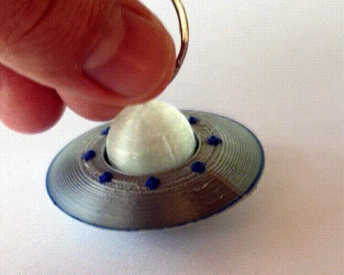 Ufo fidget keychain-0