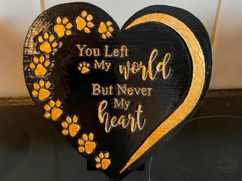 Cuore Commemorativo per Animali Domestici